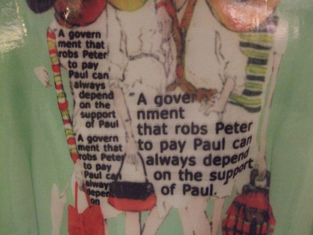 The picture on this shirt was of fashion model-ey ladies, covered in these words...